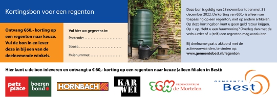 Actie gemeente Best: regenton